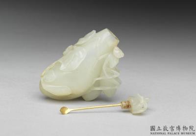 图片[3]-Jade snuff bottle in the shape of an aubergine, Qing dynasty, 18th century-China Archive